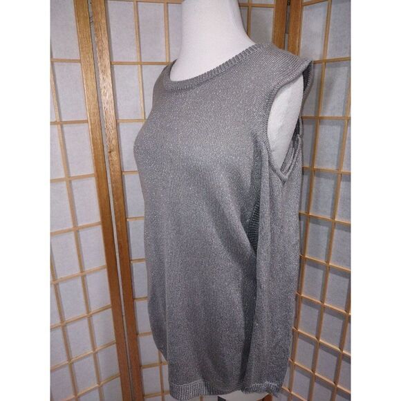 Soho St. Med Silver Cold Shoulder Sweater - Picture 9 of 13